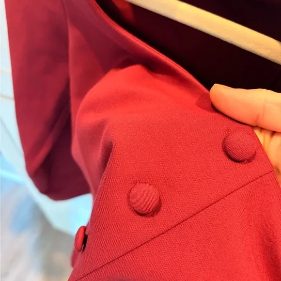 Reformation Burgundy Long Sleeve Button-Up Top - Picture 6 of 7